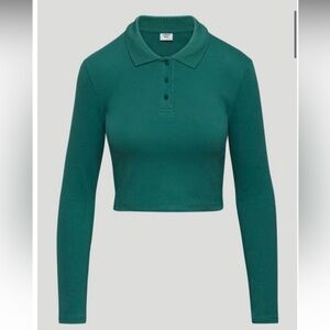 Aritzia Sunday Best Hugo Long Sleeve in Dark Ivy Green
